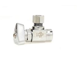 1/2 x 3/8 in. Sweat x OD Tube Loose Key Angle Supply Stop Valve in Chrome Plated