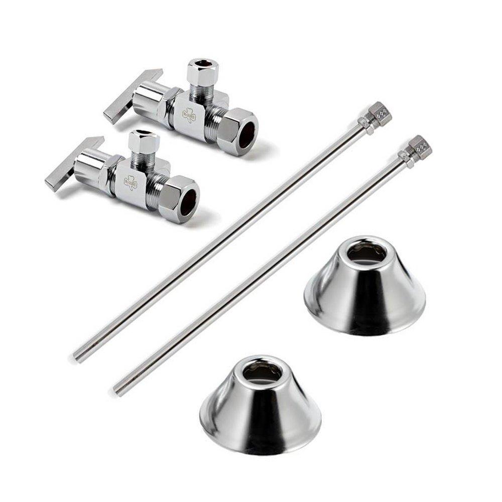 McGuire Manufacturing Chrome Plated 1/2 x 3/8 in. Lavatory Supply Kit 