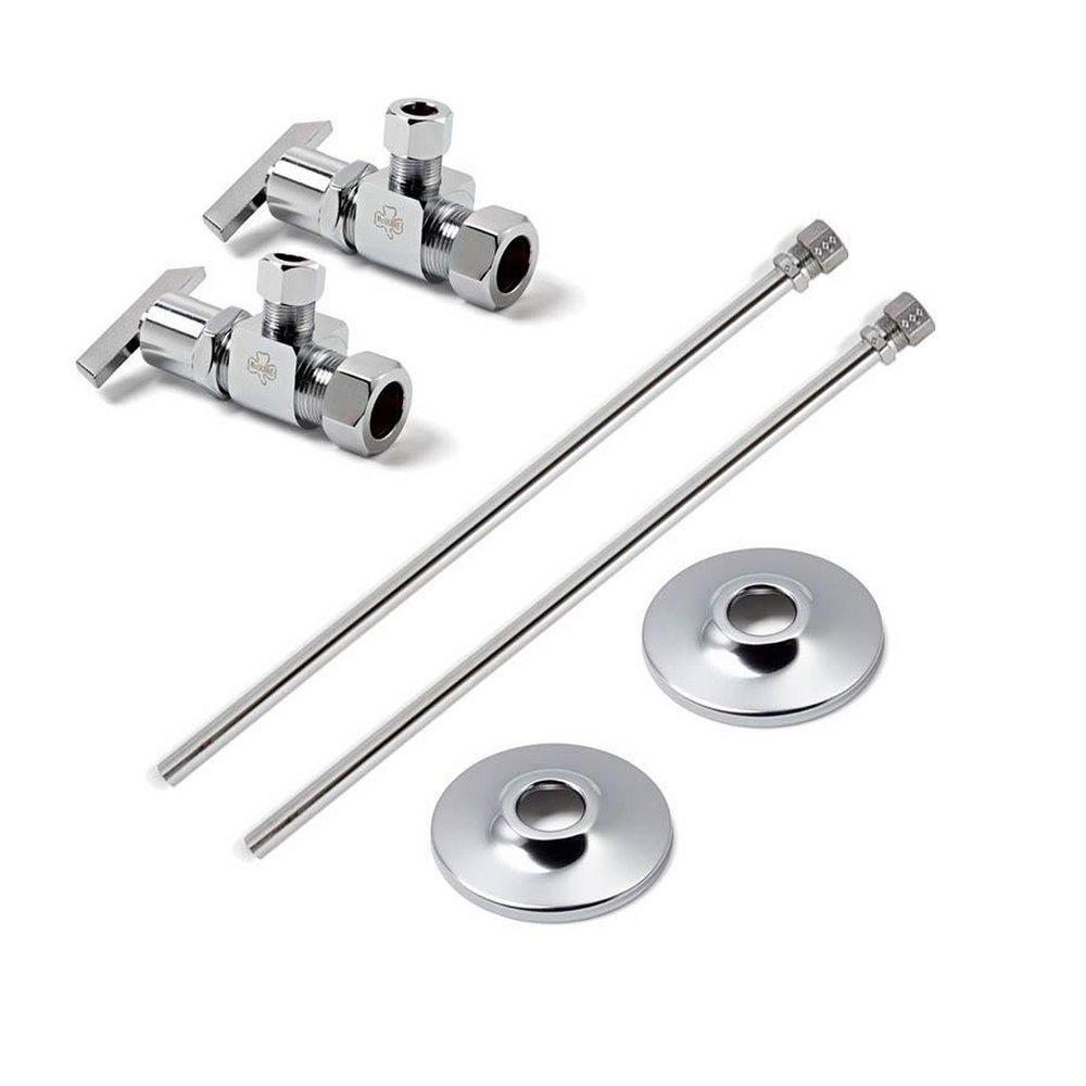McGuire Manufacturing Chrome Plated SUPPLY FLEX LAV CP HEAVY EA 1/2NOMCOMP X 3/8OD LK EACH 