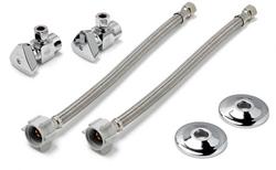 Brass and Stainless Steel IPS Ball Valve Supply Kit in Chrome-Plated