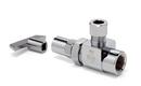 McGuire Manufacturing Chrome Plated OD Tube x OD Compression Loose Key Handle Angle Supply Stop Valve in Chrome Plated 