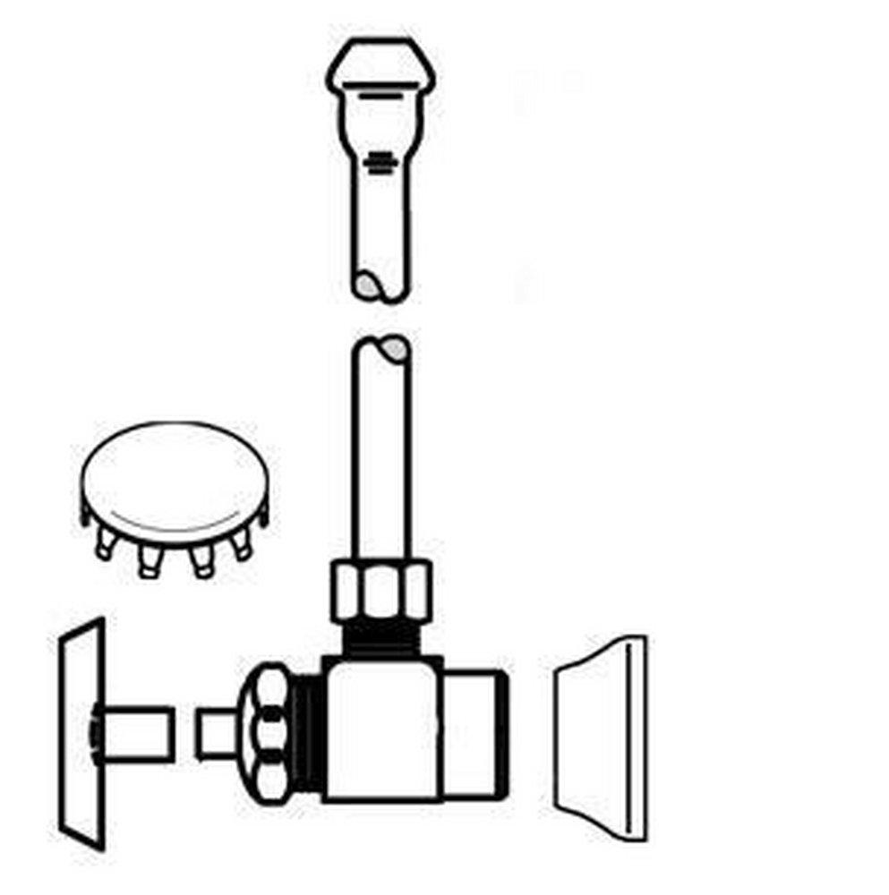 McGuire Manufacturing Chrome Plated Loose Key Lavatory Supply Kit with Lock Shield Cap 