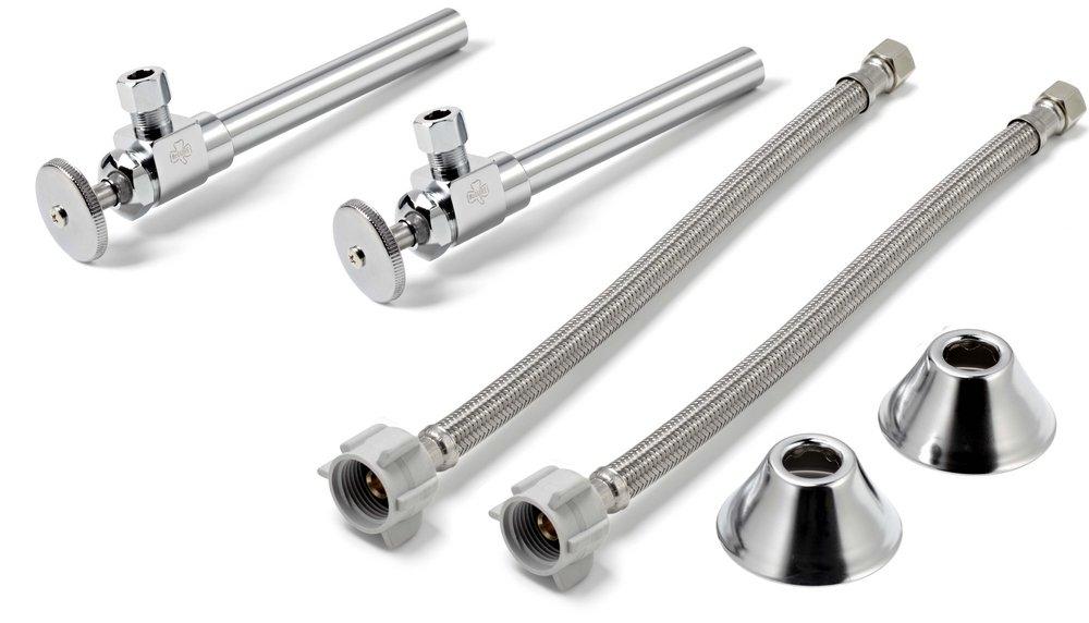 McGuire Manufacturing Chrome Plated Sink 1/2 in x 3/8 in. x 12 in. Supply Kit 