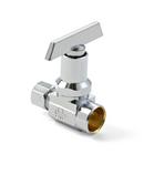 McGuire Manufacturing Chrome Plated Sweat x OD Tube Loose Key Straight Supply Stop Valve in Chrome Plated 
