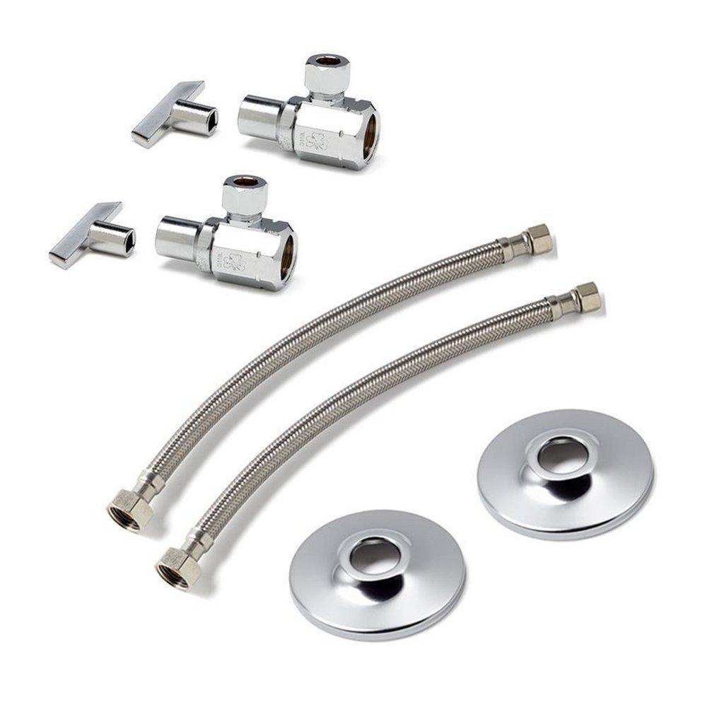 McGuire Manufacturing Chrome Plated Sink 1/2 in x 3/8 in. x 12 in. Supply Kit 