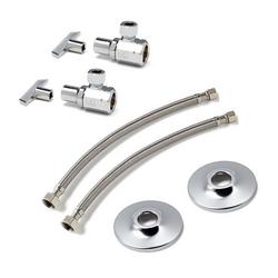 Sink 1/2 in x 3/8 in. x 12 in. Supply Kit in Chrome Plated