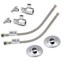 McGuire Manufacturing Polished Chrome 1/2 in x 3/8 in. Braided Stainless Sink Flexible Water Connector 