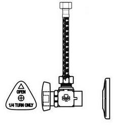 1/2 x 3/8 in. Stainless Steel Braided Riser