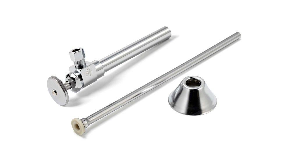 McGuire Manufacturing Chrome Plated Toilet 1/2 in x 3/8 in. Supply Kit in Chrome Plated 