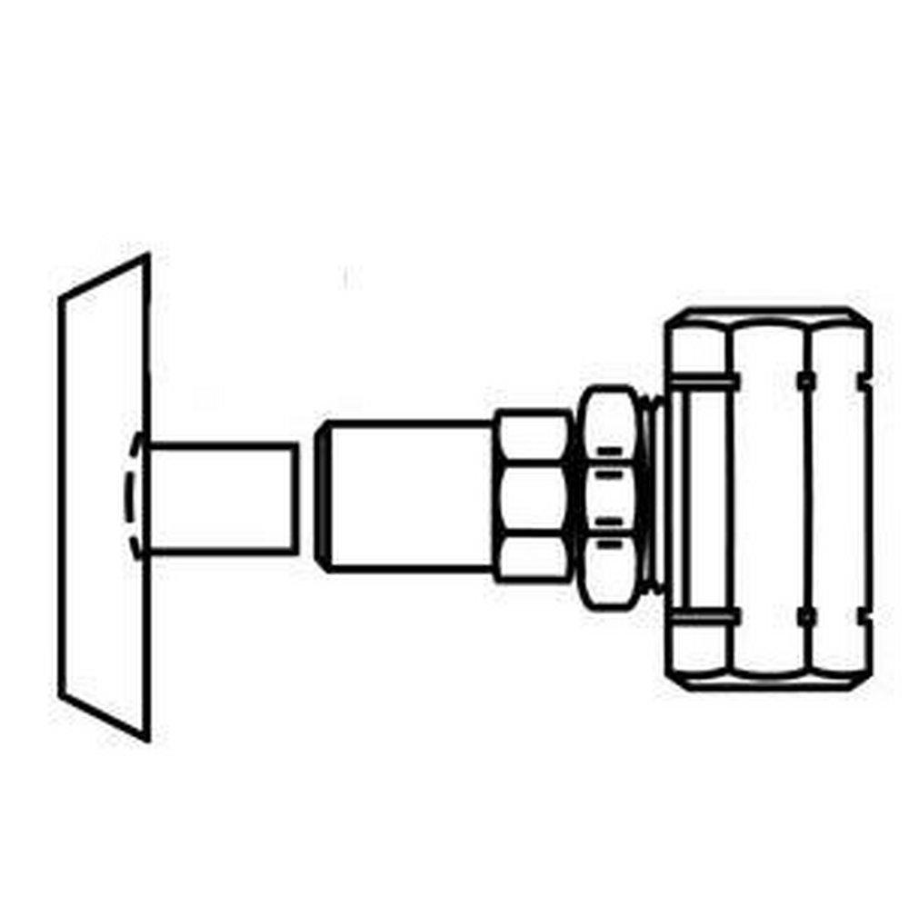 McGuire Manufacturing Chrome Loose Key Handle Straight Supply Stop Valve in Polished Chrome 
