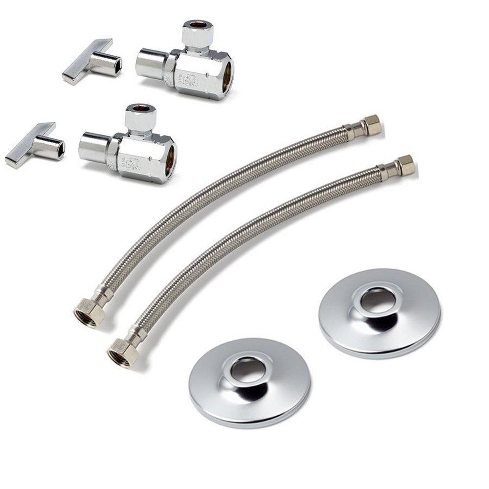 McGuire Manufacturing Chrome Plated 1/2 x 3/8 x 12 in. Lavatory Supply Riser 