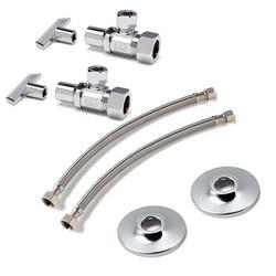 20 in. Loose Key Braided Riser in Polished Chrome