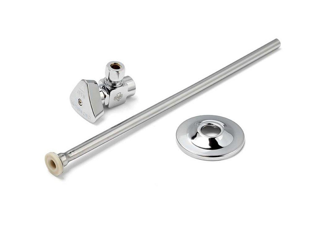 McGuire Manufacturing Chrome Plated Brass and Steel IPS Ball Valve Supply Kit 