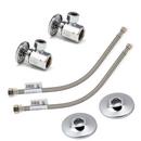 McGuire Manufacturing Chrome Plated Sink 1/2 in x 3/8 in. x 16 in. Supply Kit 