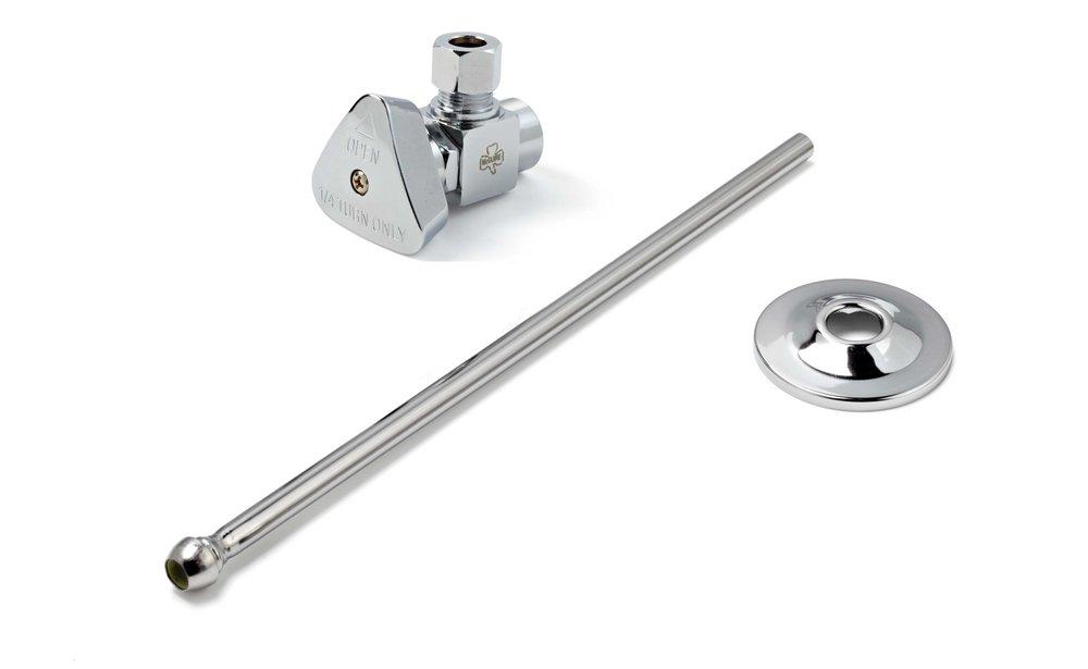 McGuire Manufacturing Chrome Plated Toilet 1/2 in x 3/8 in. x 6-3/4 in. Supply Kit 