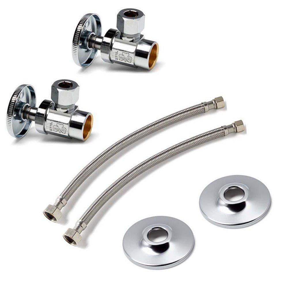 McGuire Manufacturing Chrome Plated *CVR* Lead Law Compliant SPLY FLEX LAV CP 1/2 COP S 