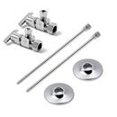 McGuire Manufacturing Chrome Plated 1/2 x 3/8 in. Heavy Flexible Lavatory Supply Kit Polished Chrome 
