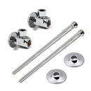 McGuire Manufacturing Chrome Plated IPS x OD Tube Wheel Angle Supply Stop Valve in Chrome Plated 