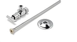 Toilet 1/2 in x 3/8 in. x 2-1/4 in. Supply Kit in Chrome Plated