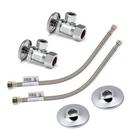 Toilet 1/2 x 3/8 x 16 in. Supply Kit in Chrome Plated