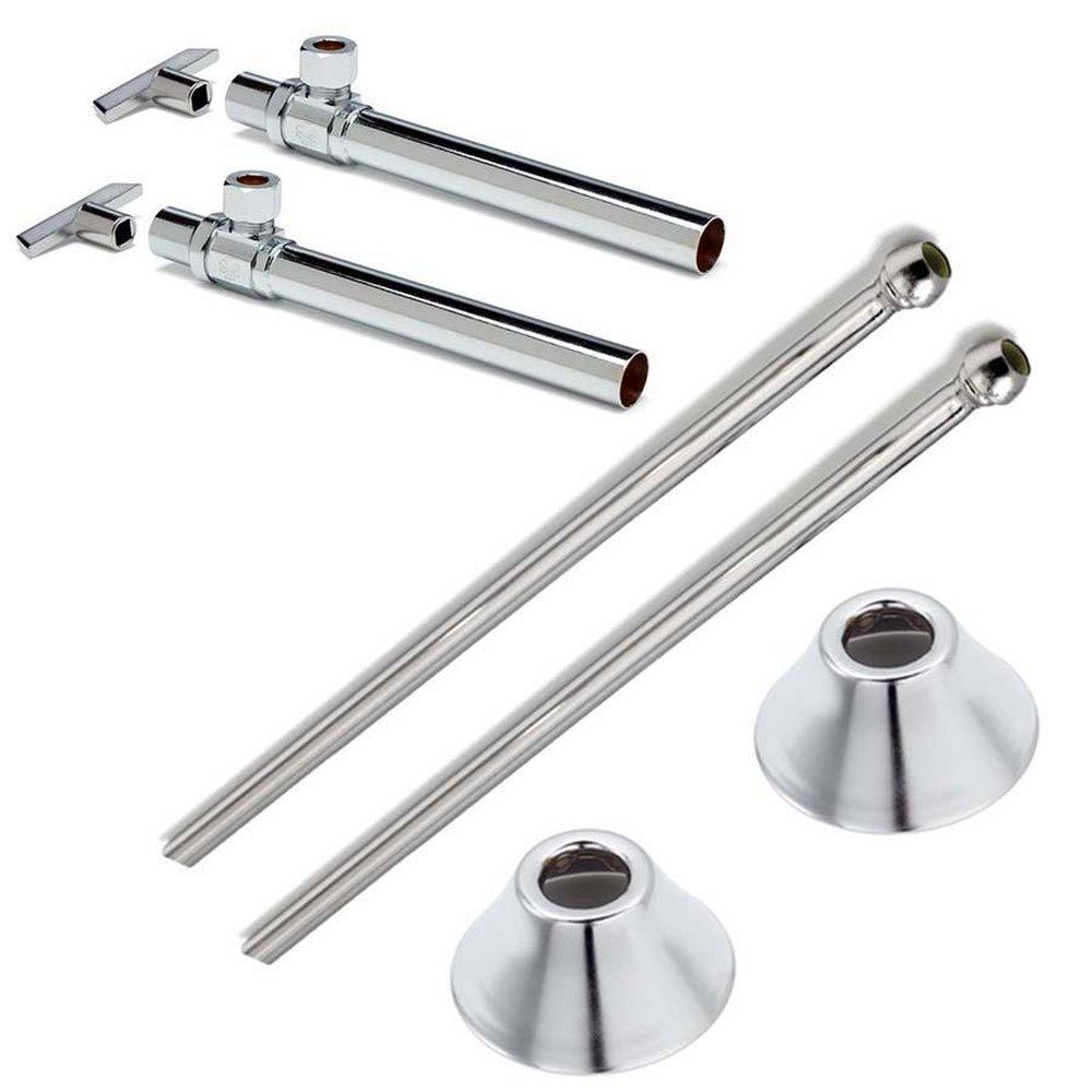 McGuire Manufacturing Chrome Plated Sweat x OD Lavatory Supply Kit 