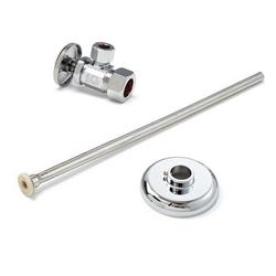 1/2 in. Compression X 3/8 in. Compression Flexible Supply Kit in Chrome Plated