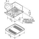Broan White Bathroom Exhaust Fan in White 