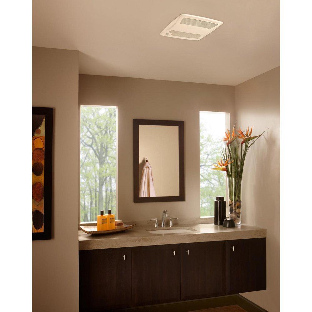 Broan White Bathroom Exhaust Fan in White 