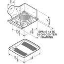 Broan White Bathroom Exhaust Fan in White 