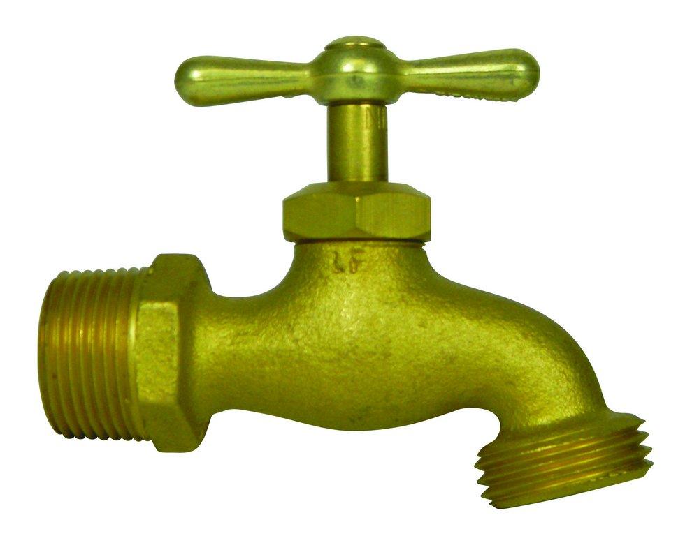A.Y. McDonald Brass and Rubber MNPT x MGHT T-handle Hose Bibb 