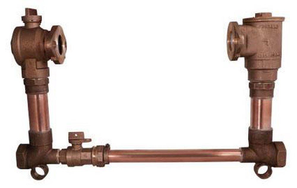 A.Y. McDonald 15 in. FNPT Brass Straight Meter Setter 