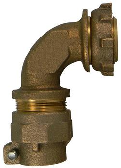 3/4 x 5/8 in. CTS Compression x Yoke Water Service Brass Bend