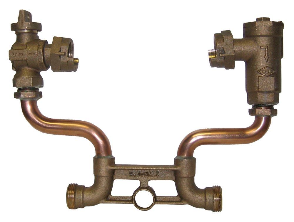 A.Y. McDonald 7 in. Male Meter Resetter with Angle Ball Valve 