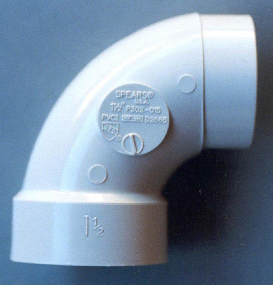 White Spigot x Hub Straight, DWV and Street PVC 90 Degree Elbow 