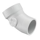 White Hub x Socket Straight, DWV and Street Schedule 40 PVC 45 Degree Elbow 