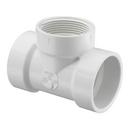 Grey Hub x FPT Straight, Clean-Out and DWV Schedule 40 PVC Flush Tee 