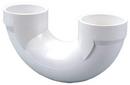 White Hub Straight Schedule 40 PVC DWV Return Bend 