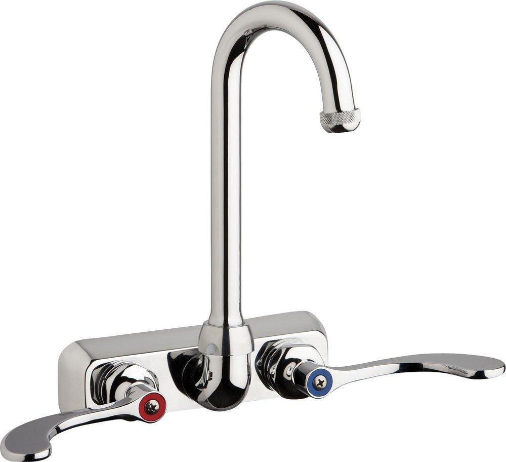 Chicago Faucets Polished Chrome Hot and Cold Workboard Faucet 