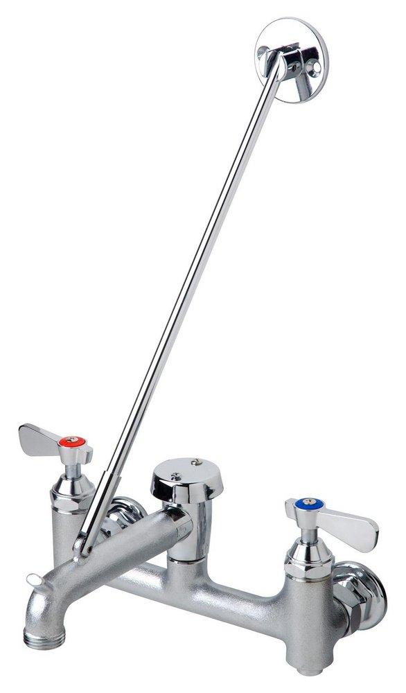 Symmons Industries Polished Chrome Two Lever Handle Wall Mount Service Faucet 