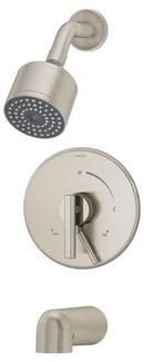 2.5 gpm Wall Mount Tub and Shower System with Diverter and Lever Handle in Satin Nickel
