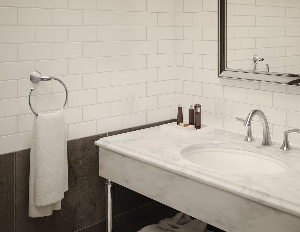 Symmons Industries Satin Nickel Round Open Towel Ring 