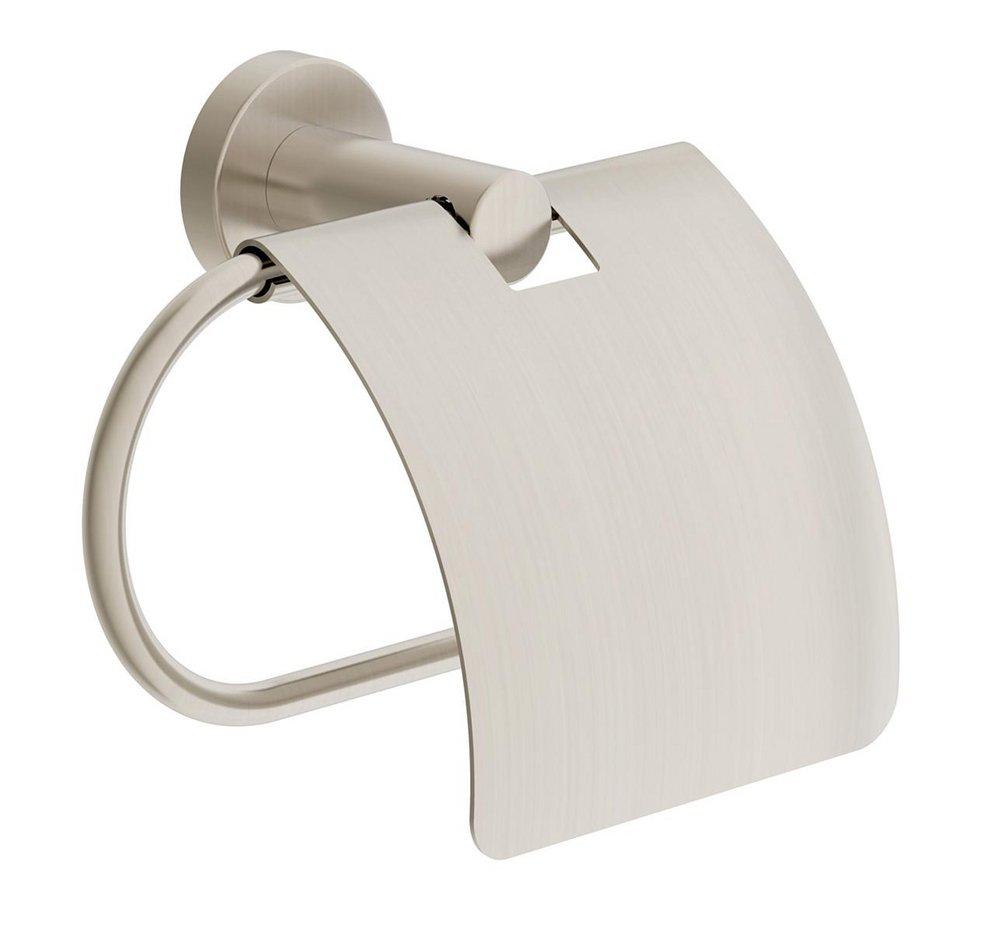 Symmons Industries Satin Nickel Wall Mount Toilet Tissue Holder with Cover 