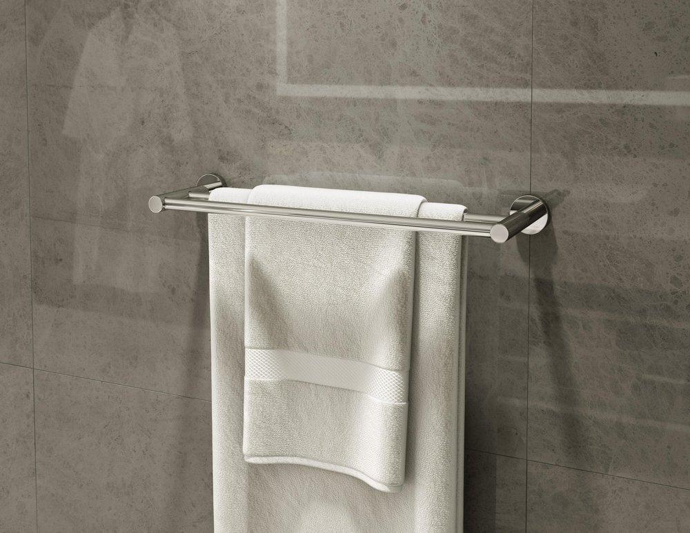 Symmons Industries Polished Chrome 18 in. Double Towel Bar 