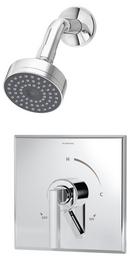 Shower Trim Kit with Double Lever Handle and 1-Function Showerhead in Polished Chrome