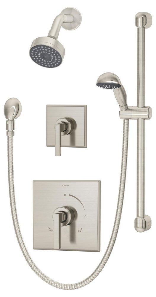 Symmons Industries Satin Nickel 2.5 gpm Shower and Hand System with Double Lever Handle 