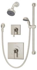 2.5 gpm Shower and Hand System with Double Lever Handle in Satin Nickel