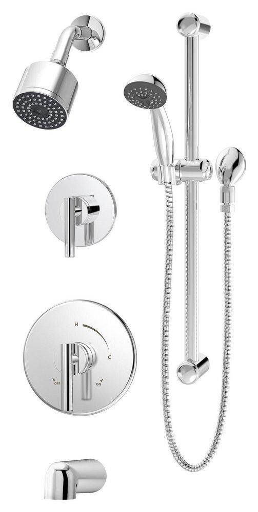 Symmons Industries Polished Chrome Single Handle Single Function Shower System 