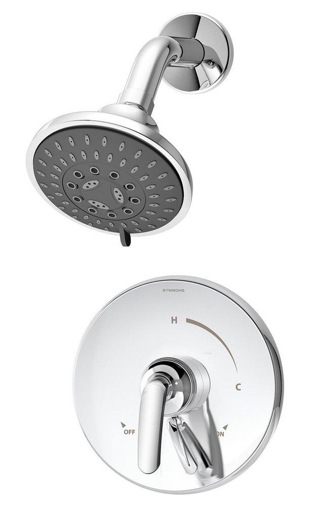 Symmons Industries Polished Chrome 2.5 gpm Tub and Shower Trim with Double Lever Handle and Diverter 