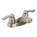 Moen Classic Brushed Nickel Two Handle Centerset Bathroom Sink Faucet 