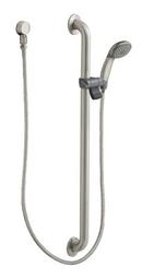 Moen Classic Brushed Nickel 2.5 gpm Slide Bar and Grab Bar Shower 